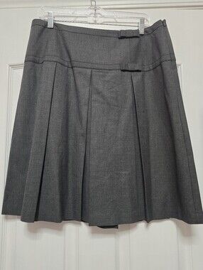 I.N.C International Concepts Pleated Midi Skirt - Heathered Gray, size 12